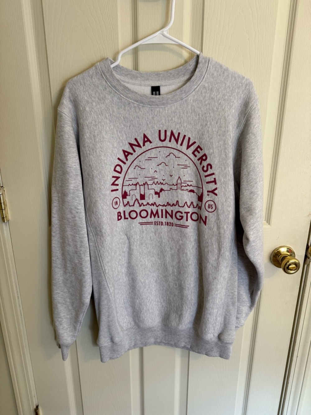 Indiana University Bloomington Grey Crewneck Sweatshirt